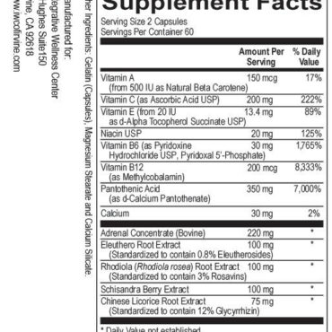 Adren-Boost supplement facts