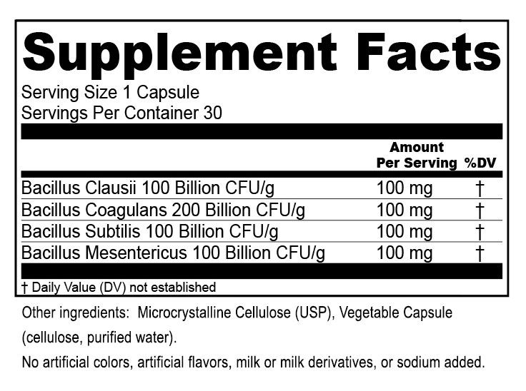 Well-Biotic SP supplement facts