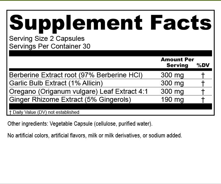 Yeasty Beasty - 60 Ct Formulation supplement facts